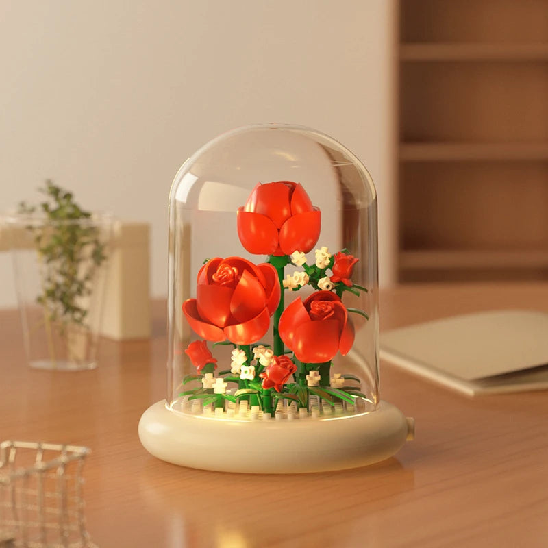 Rosa con luz LED